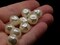 30 12mm White Round Nugget Vintage Cultura Pearls Plastic Pearl Beads